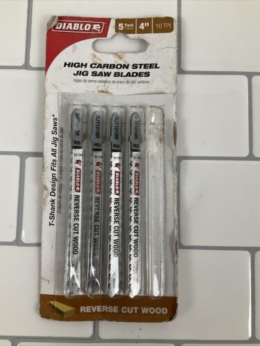 Diablo 4 in. x 10 TPI HCS Reverse Cut Wood Jigsaw Blades | 4 Pack (6922771890359)
